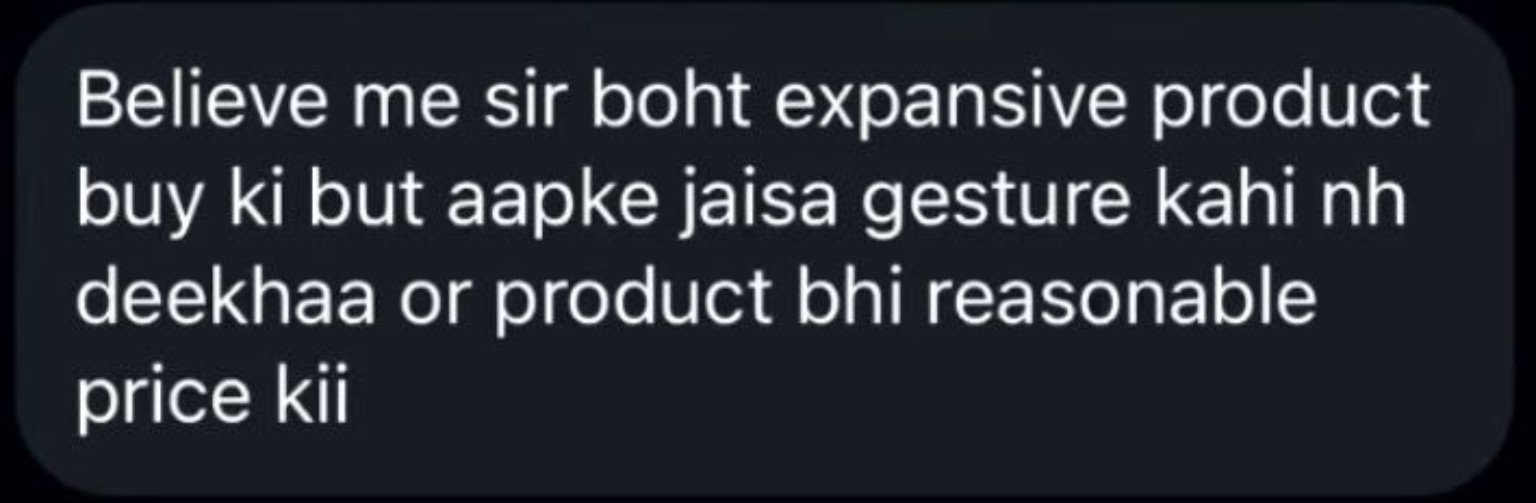 Customer review about AuraGlow product price and gesture
