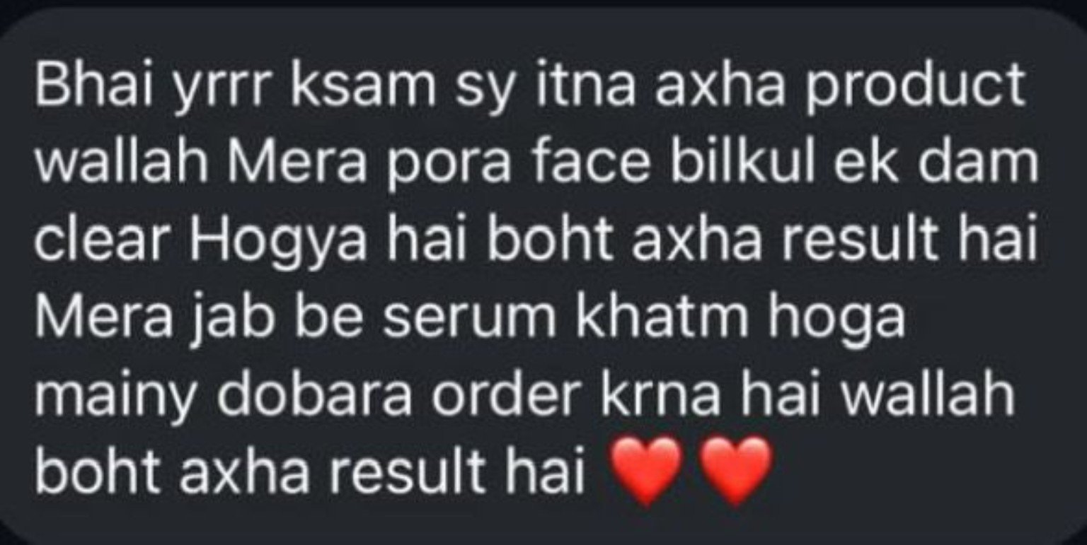 Customer review about face becoming clear